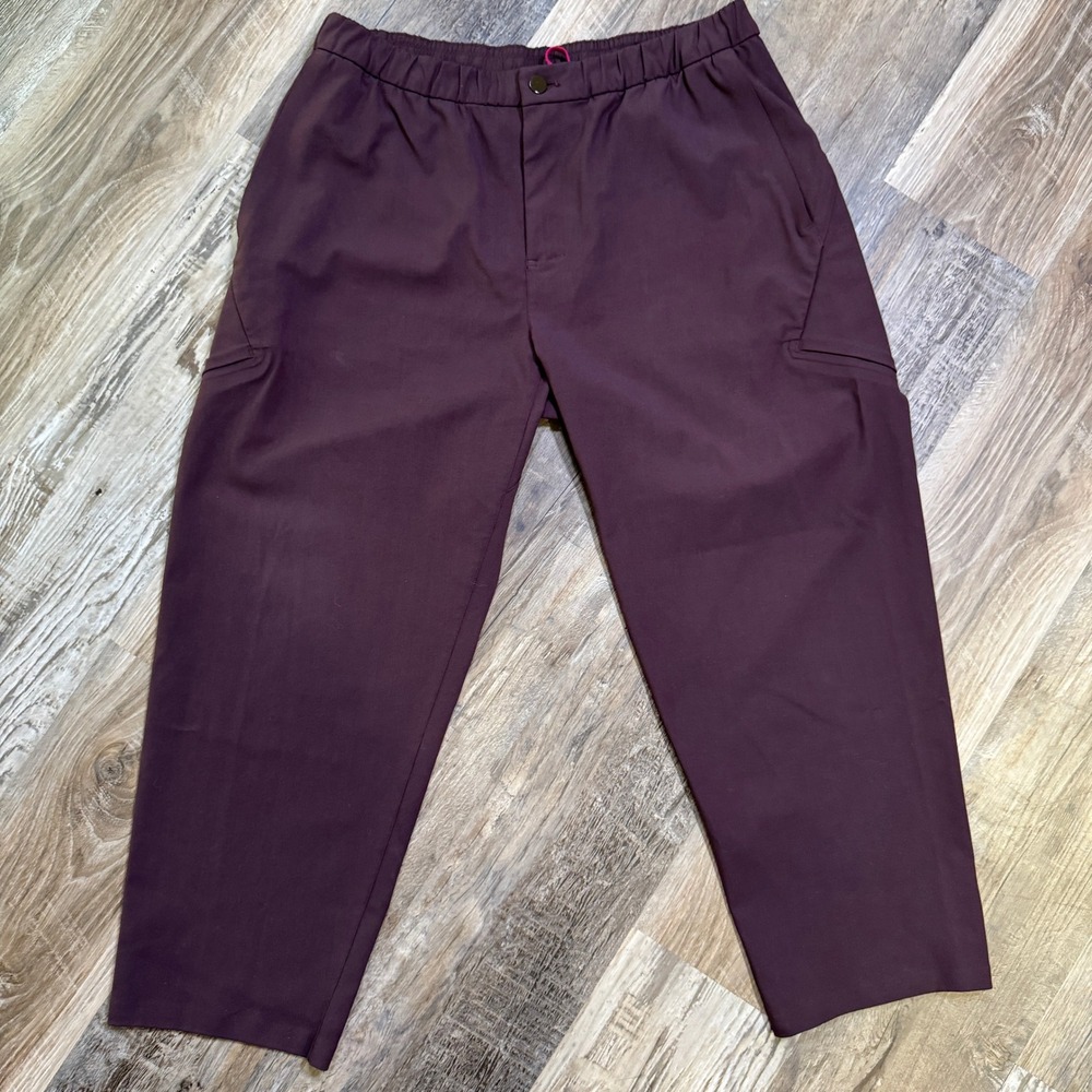 Lululemon Lab Pants Mens 36 Plum Wool-Blend Cargo Trousers Gorpcore Techwear